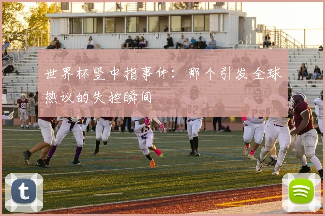 世界杯竖中指事件：那个引发全球热议的失控瞬间
