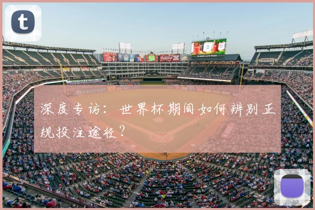 深度专访：世界杯期间如何辨别正规投注途径？